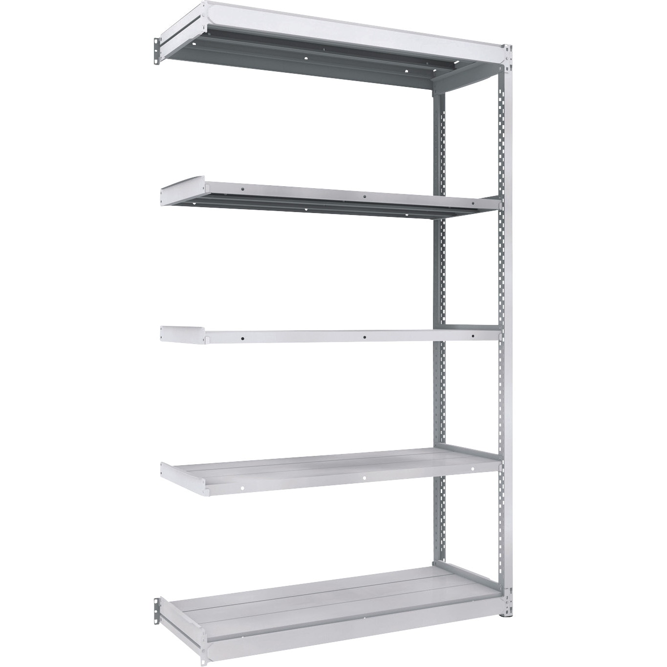 TUG100-74S-5B 軽量ボルトレス棚TUG型 連結型 TRUSCO ホワイト色 荷重100kg/段 スチール 5段 高さ2100mm  TUG100-74S-5B 24,805円