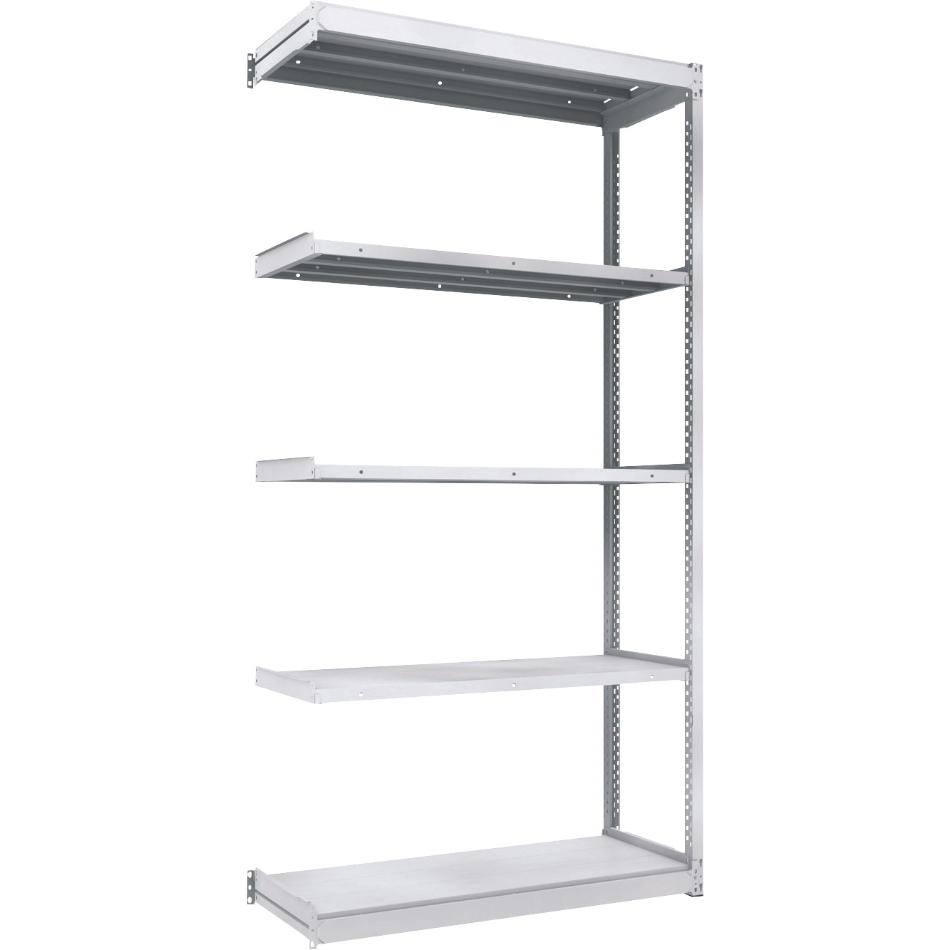 TUG100-84S-5B 軽量ボルトレス棚TUG型 連結型 TRUSCO ホワイト色 荷重100kg/段 スチール 5段 高さ2400mm  TUG100-84S-5B