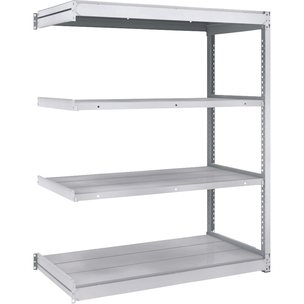 TUG100-54L-4B 軽量ボルトレス棚TUG型 連結型 TRUSCO ホワイト色 荷重100kg/段 スチール 4段 高さ1500mm  TUG100-54L-4B
