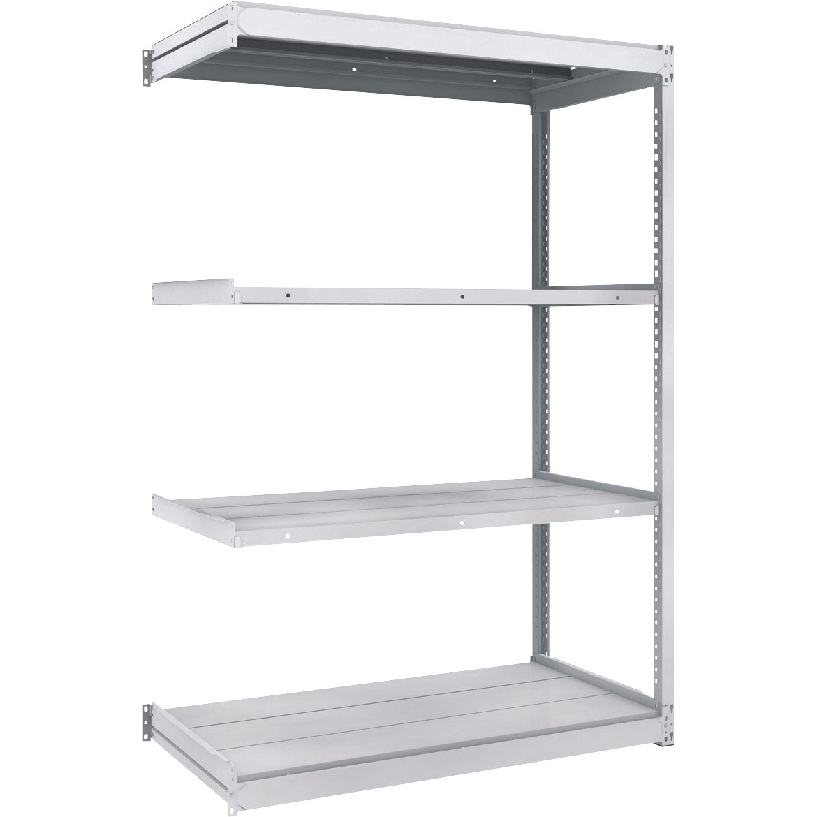 TUG100-64L-4B 軽量ボルトレス棚TUG型 連結型 TRUSCO ホワイト色 荷重100kg/段 スチール 4段 高さ1800mm  TUG100-64L-4B