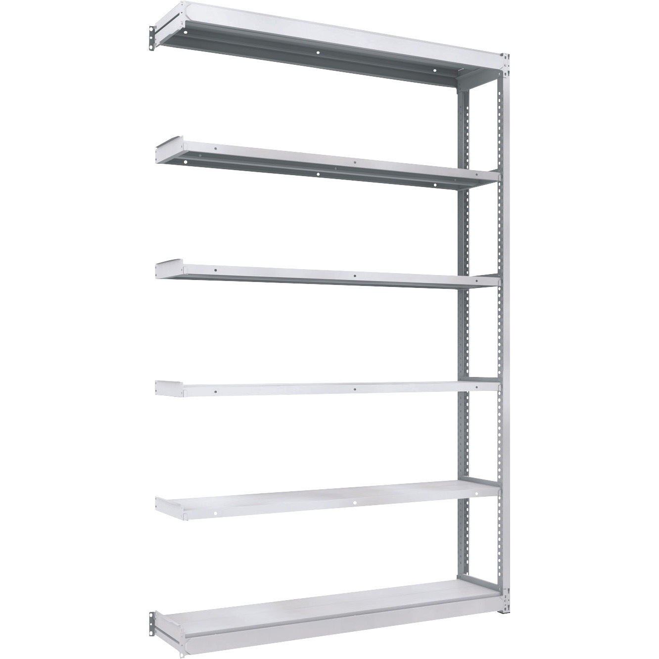 TUG100-85K-6B 軽量ボルトレス棚TUG型 連結型 TRUSCO ホワイト色 荷重100kg/段 6段 高さ2400mm  TUG100-85K-6B