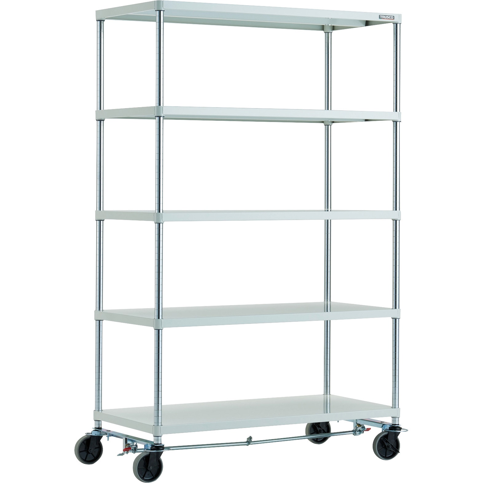 PER-6465-U125-B4-W フェニックスラック(ウレタン車輪付・ストッパー付) 150kgタイプ TRUSCO 幅1200mm  PER-6465-U125-B4-W