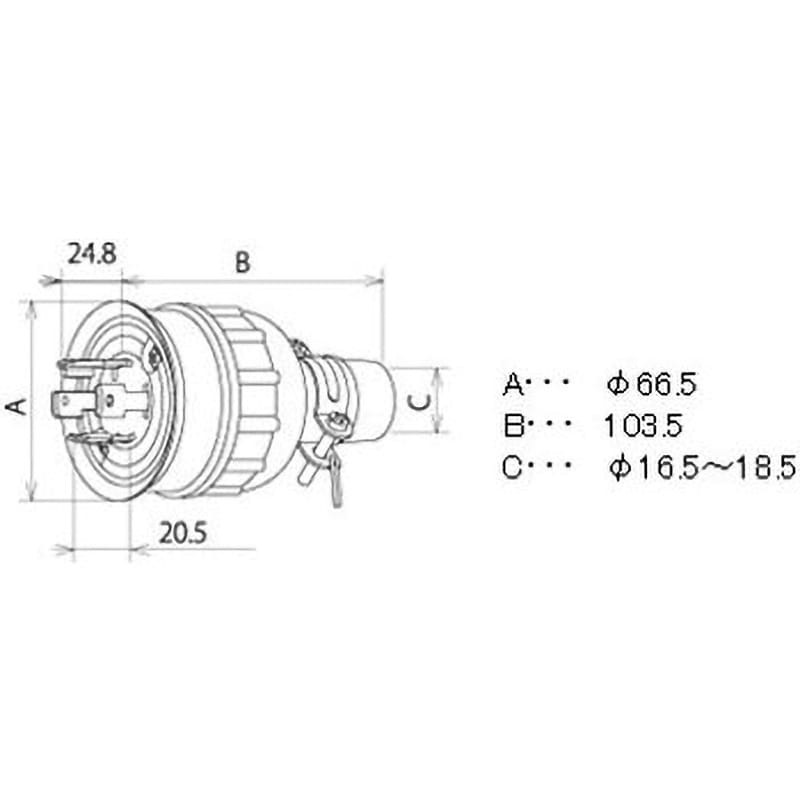 BT-02-00094 フォークリフト用充電ケーブルASSY 1本 シバタ