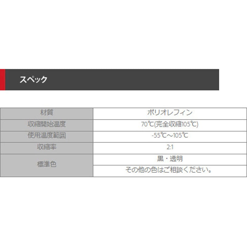 THT-100.0N 大径収縮チューブ 1袋(1m×10本) デンカエレクトロン 【通販モノタロウ】