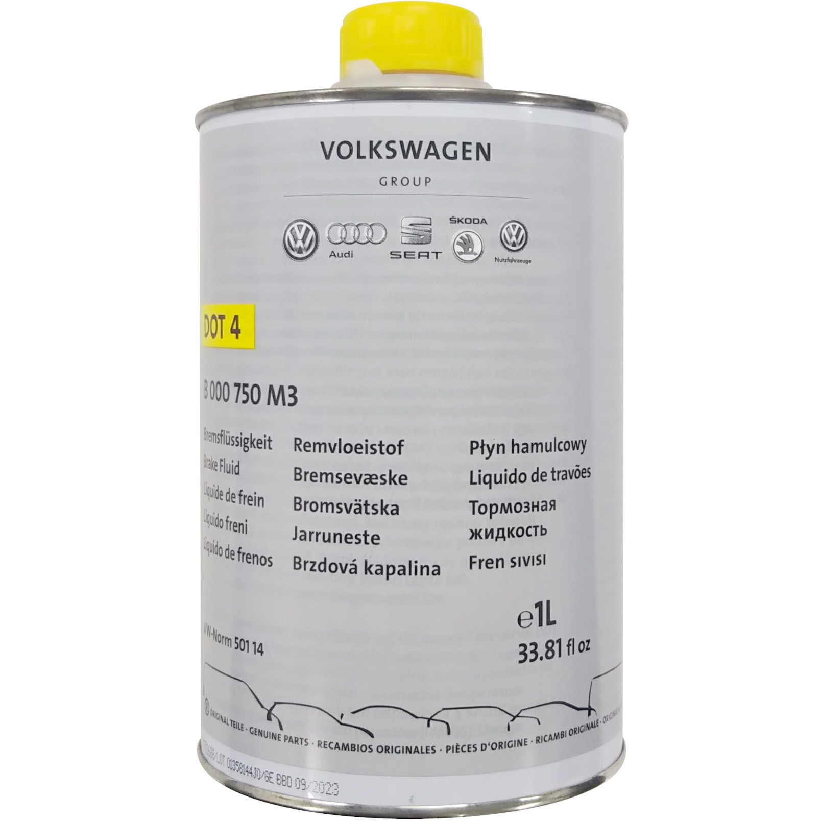 B000750M3 Volkswagen純正ブレーキフルード DOT4 Volkswagen(フォルクスワーゲン) 1本(1L) B000750M3