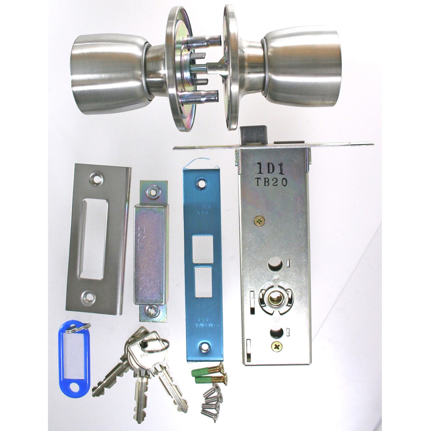 WR-208 取替錠 ミワ純正品 WAKI(和気産業) ヘアーライン色 適合扉厚29