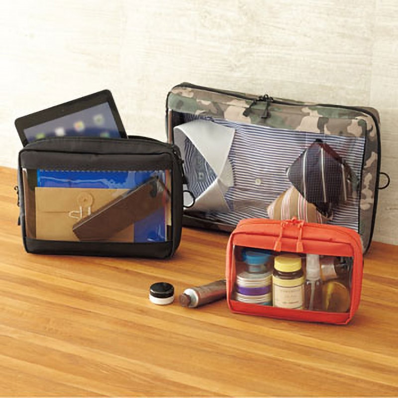 ♡コルガ　収納　ボックス　ポーチ F-7583-24 SMART FIT クリヤーボックスポーチ 1個 リヒトラブ