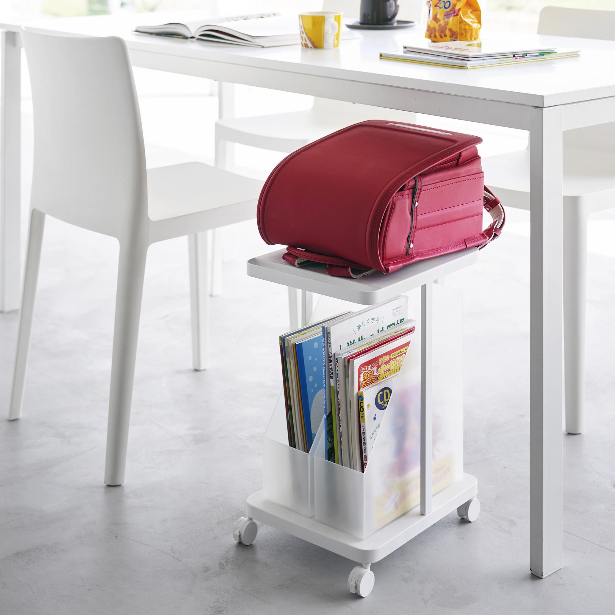 1747 ランドセル収納ラック タワー キャスター付き 2段 山崎実業