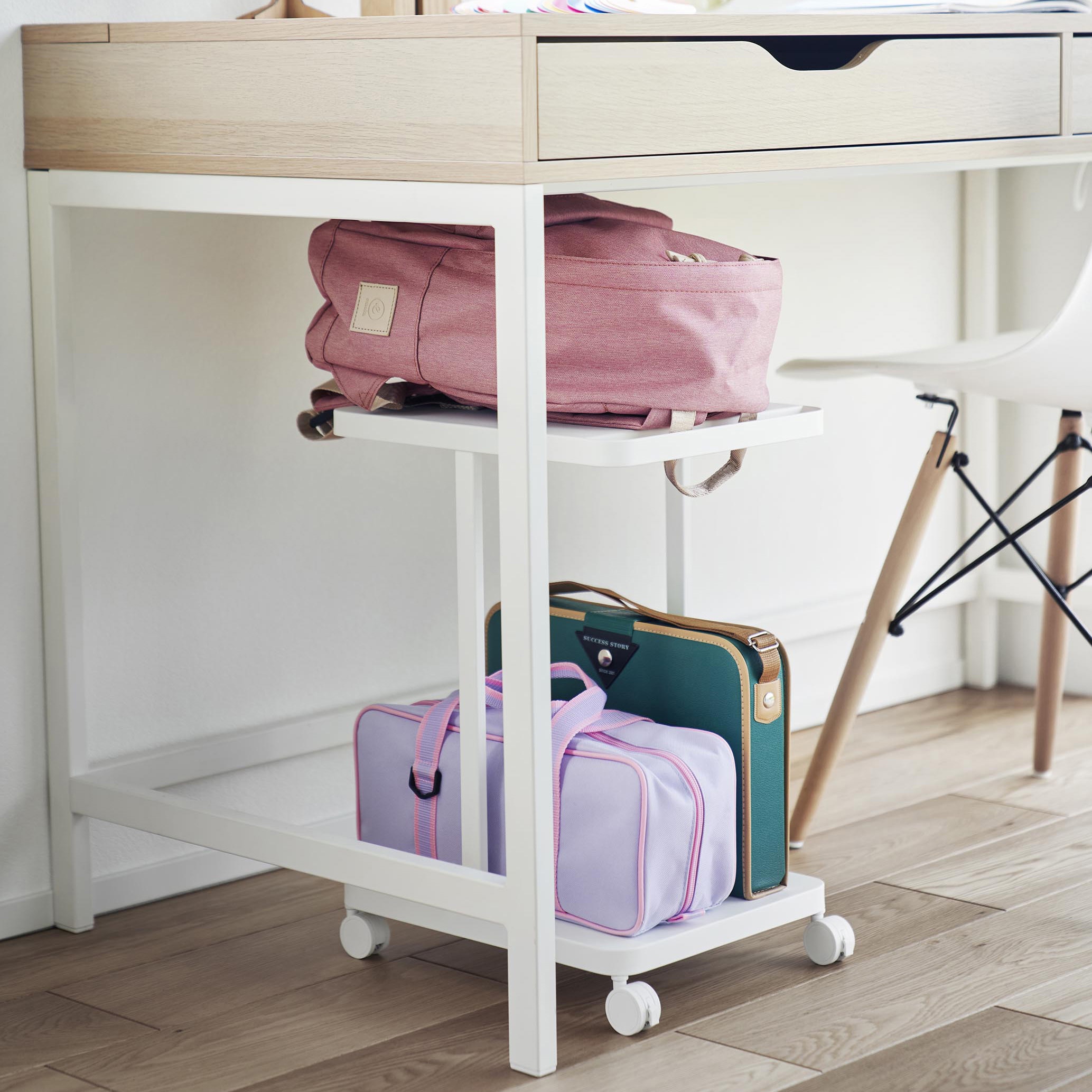 1747 ランドセル収納ラック タワー キャスター付き 2段 山崎実業