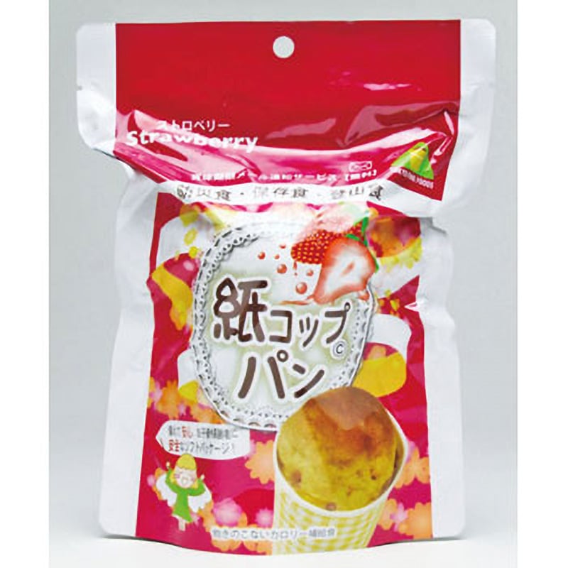 KS30紙コップパン(ストロベリー) 非常食のパン 東京ファインフーズ 賞味期限5年 ストロベリー味パン  1箱(30個)