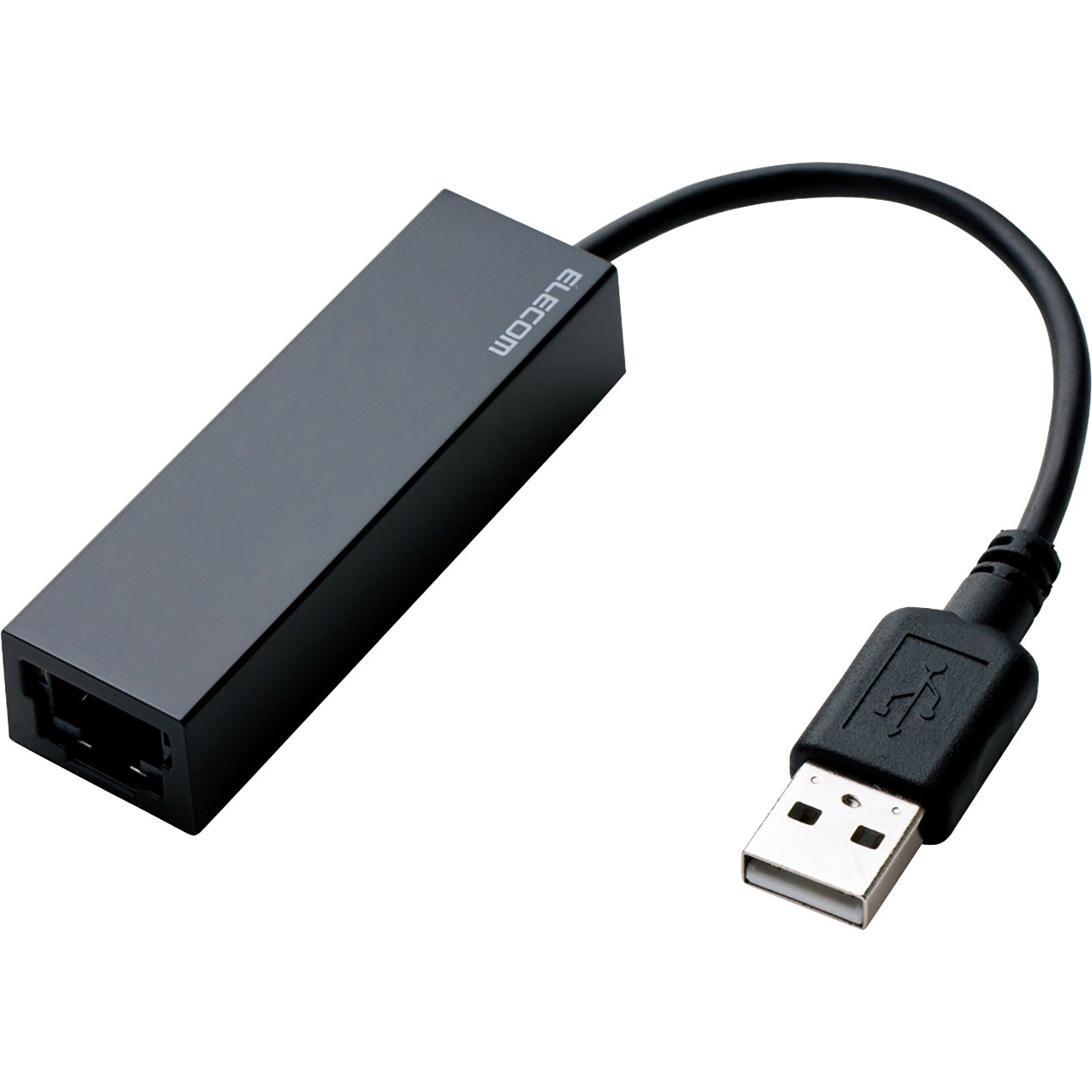 【新品未使用】6個セット　ELECOM LANアダプター　EDC-FUA2-B EDC-FUA2-B 有線LAN アダプタ USB2.0 ケーブル長 9cm EU RoHS