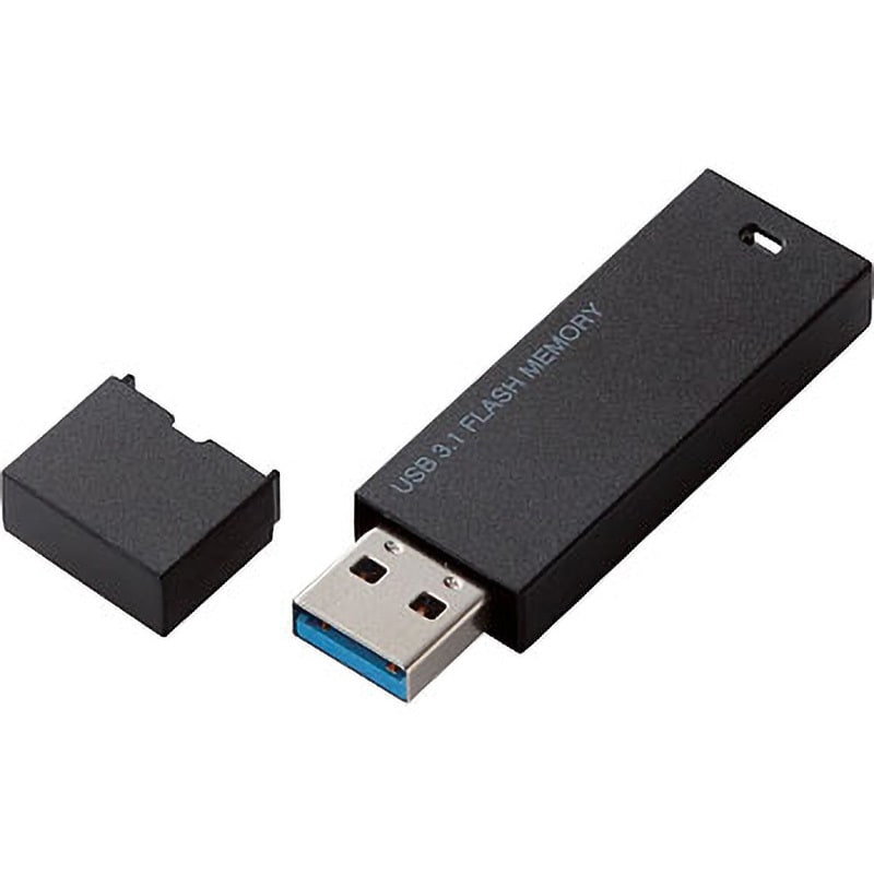 MF-MSU3B32GBK/H USBメモリ USB3.1(Gen1) キャップ式 ストラップホール付き 1年保証 1個 エレコム  【通販サイトMonotaRO】