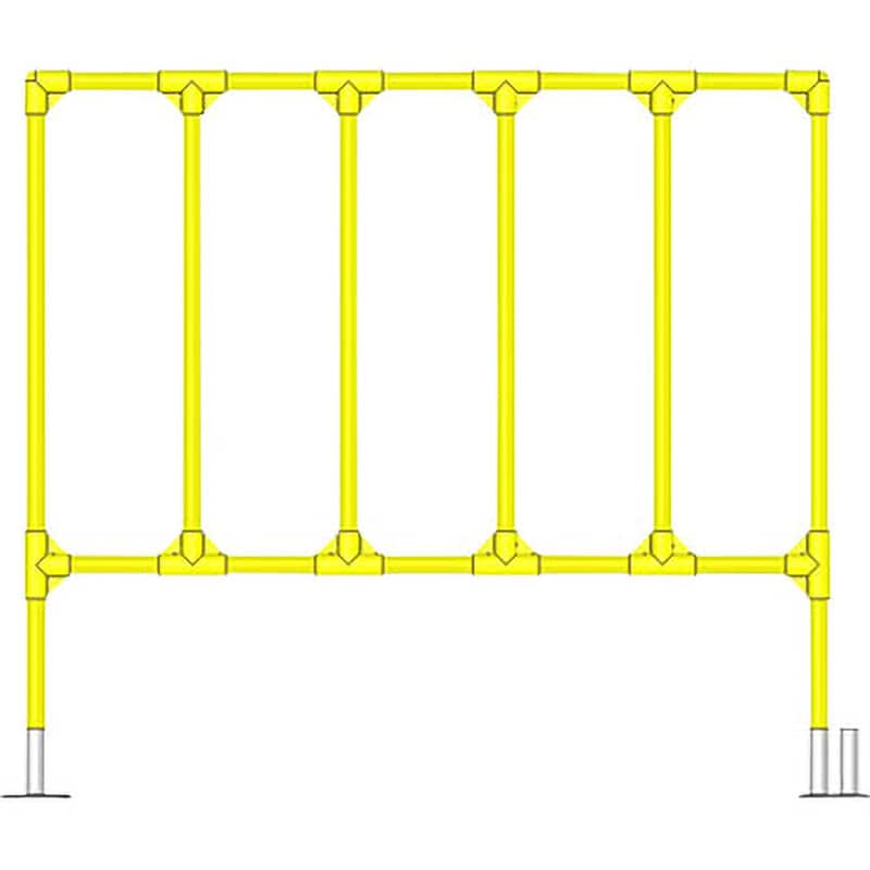 伸縮式バリケード 黄／黒  連結可能タイプ - 4