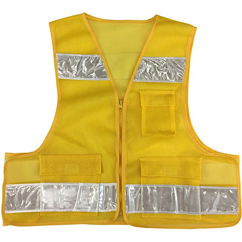 いけくみさん専用 90854 パトロールベスト ACE GLOVE シルバー 色(本体)黄