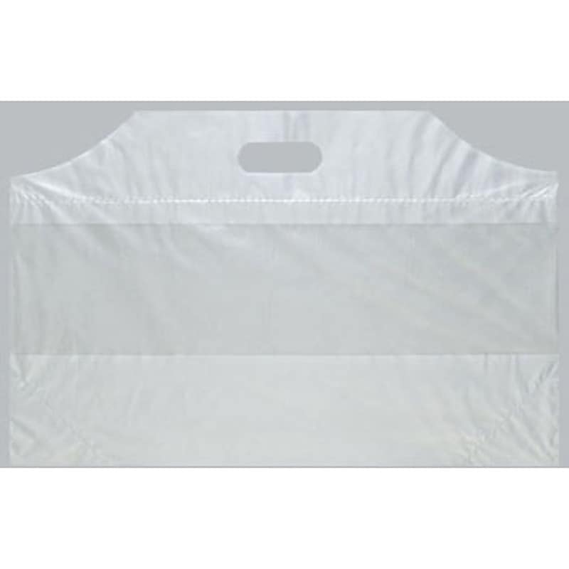 0486736 フラットバッグ 福助工業 小判抜 無地/半透明色 1000枚入 サイズM