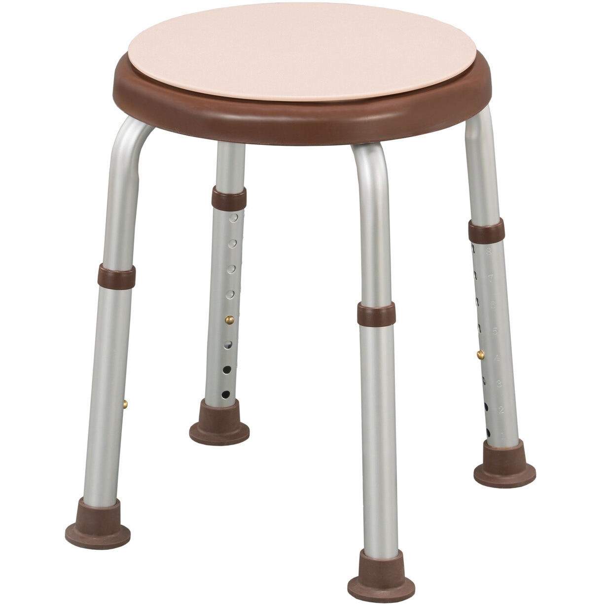 手すり付き折りたたみシャワースツール、5段階速度調整可能、取り外し