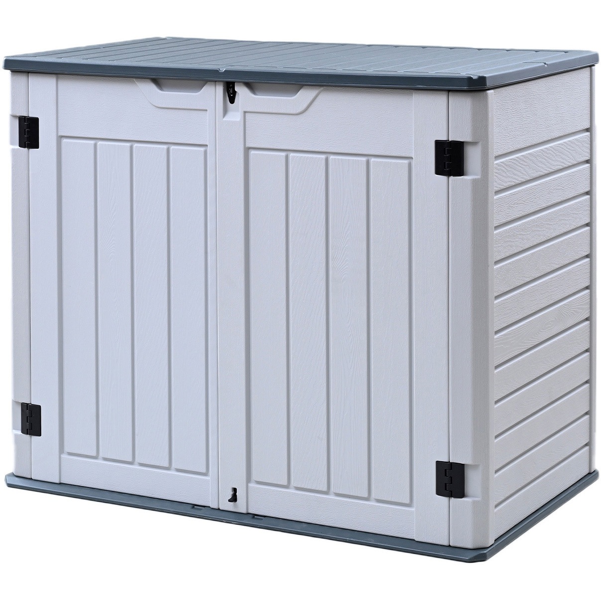 どひ 屋外収納キャビネット ストレージ大容量ツール破片ボックスバルコニー