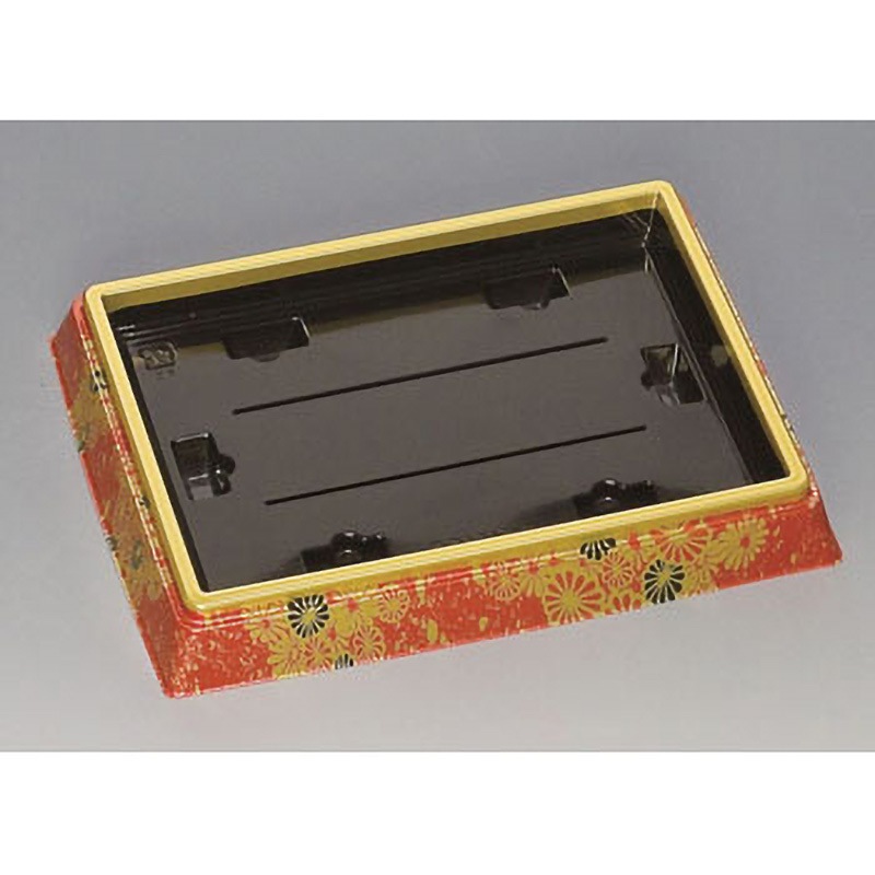 0534651 寿司容器 新角桶 流華赤 本体 福助工業 種別150H 流華赤  1箱(240枚)