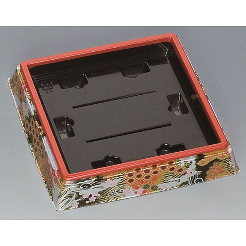 0534714 寿司容器 新角桶 ひとえ赤 本体 福助工業 種別9H ひとえ赤  1箱(300枚)