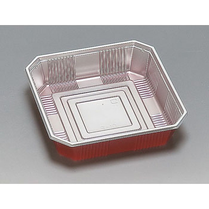 0570176 ディッシュ R かぶせ蓋付 福助工業 シルバー色 耐油性 タイプR-10  1箱(400枚)