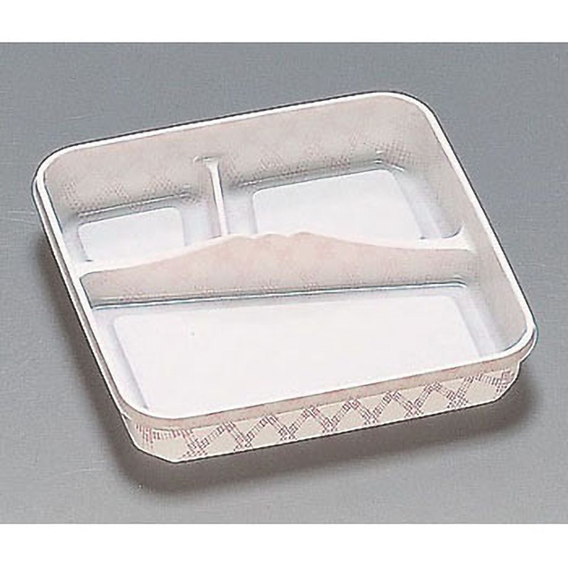 0570540 折箱容器 紗綾 福助工業 種別R-53 チェック 中仕切 ピンク色