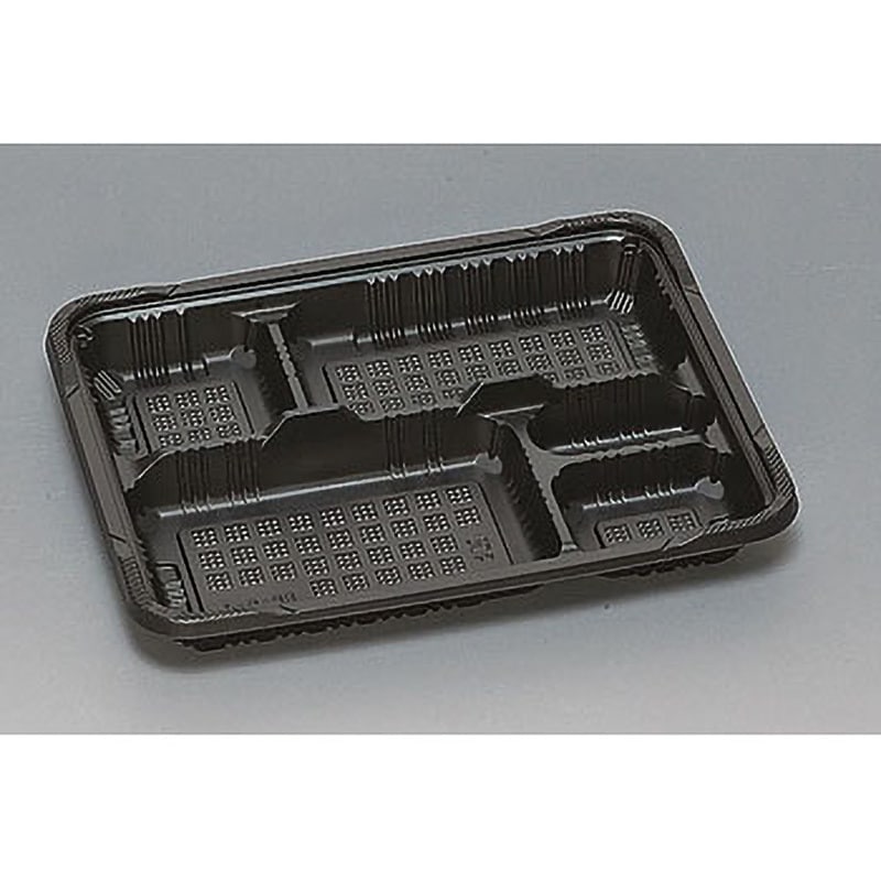 0740780 弁当容器 憩い(RP) 福助工業 黒色 本体 RP-6-1H黒E  1ケース(600枚)