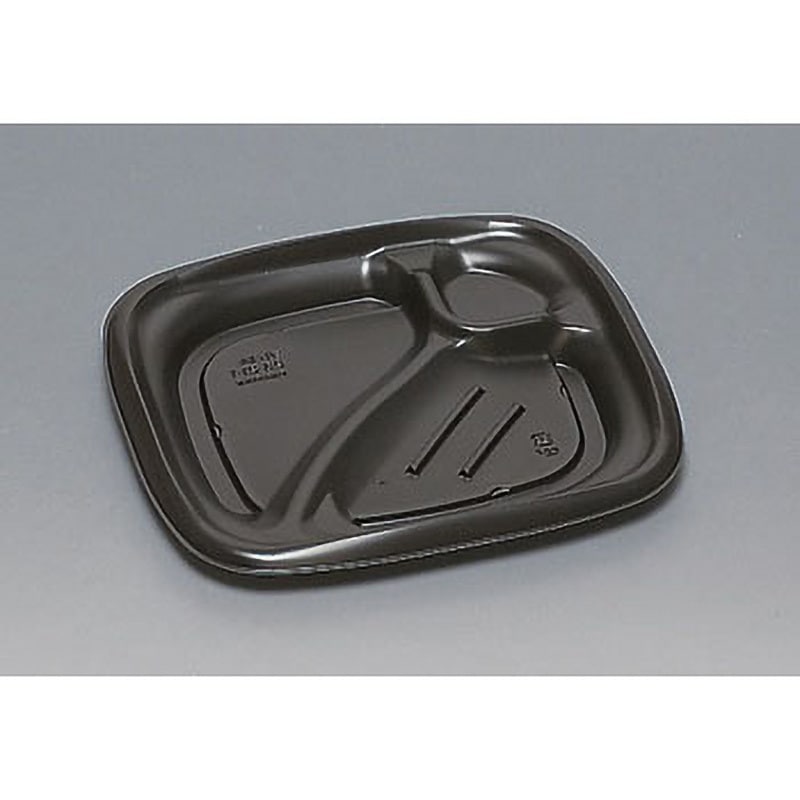 0558801 弁当容器 プレミル 福助工業 種別23-21-1H 黒 黒色  1箱(600枚)