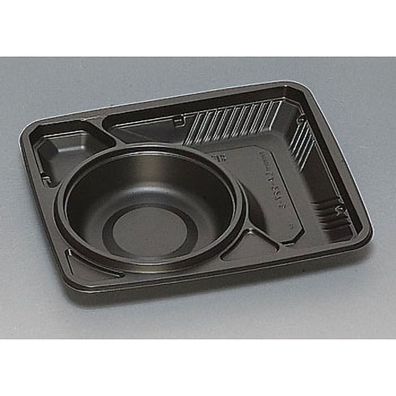 0581593 弁当容器 LA 福助工業 種別227-5H 黒 黒色  1箱(600枚)