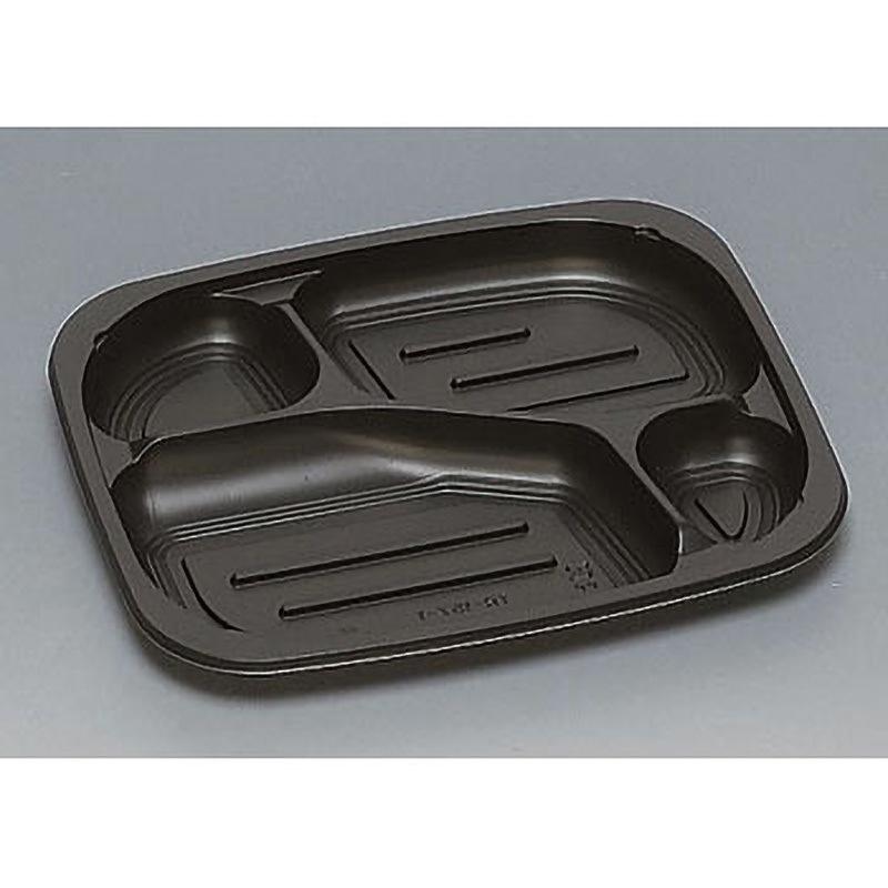 0583812 弁当容器TR フルレンジ 福助工業 種別TR-157-1H 黒 黒色  1箱(450枚)