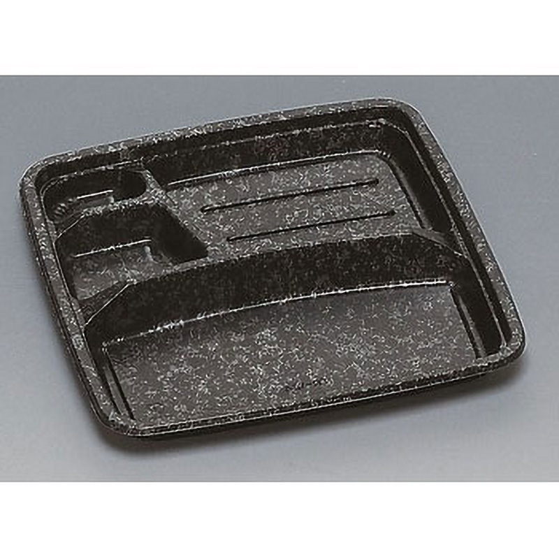 0590231 弁当容器TR フルレンジ 福助工業 黒色 種別TR-124H みかげ黒  1箱(400枚)