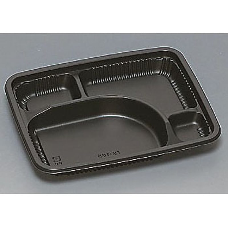 0590444 弁当容器 TS 福助工業 種別TS-165H 黒 黒色  1箱(600枚)