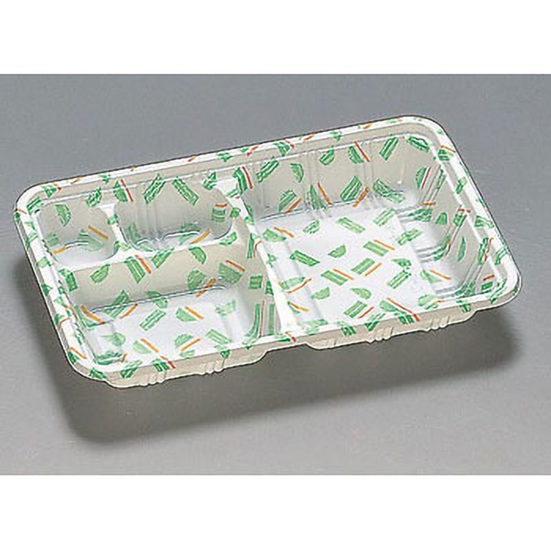 0575658 弁当容器LC 蓋付 福助工業 耐油性 種別608 若葉 黄緑色  1箱(800枚)