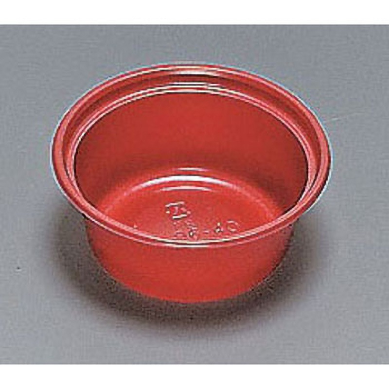 0576077 弁当容器 ざる 福助工業 種別96-40 赤(S)  1箱(1200枚)