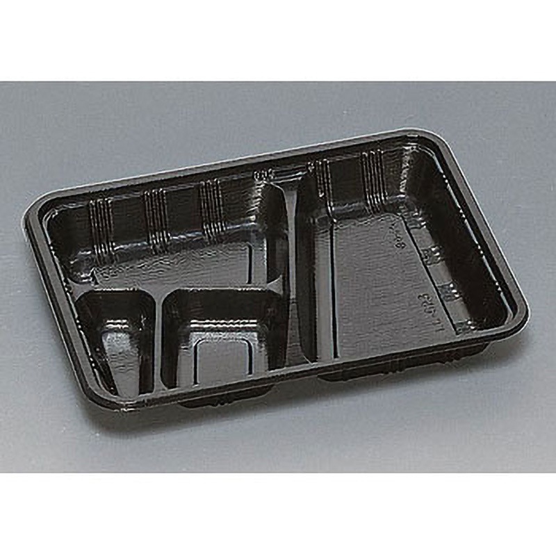 0576263 弁当容器LC 蓋付 福助工業 種別LC-623 黒 黒色  1箱(600枚)