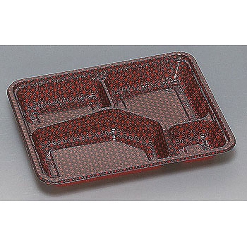 0576530 弁当容器LC 蓋付 福助工業 耐油性 種別LC-614 麻 茶色  1箱(600枚)