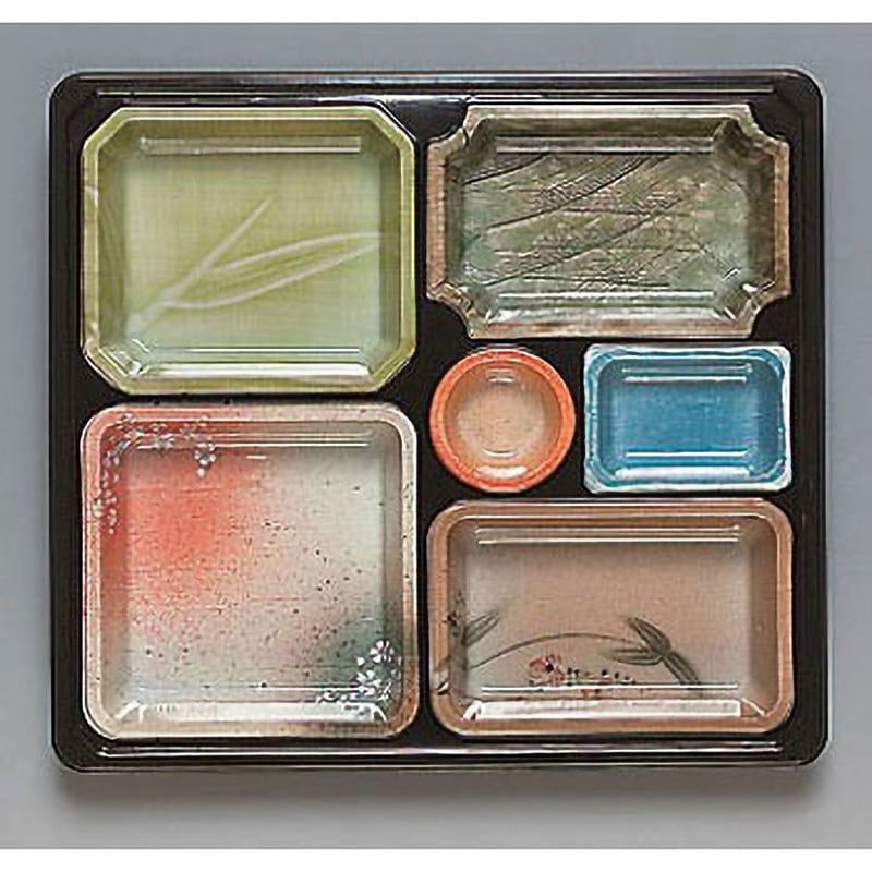 0546194 仕出弁当容器 優膳 福助工業 種別550H うつわ 黒色  1箱(200枚)