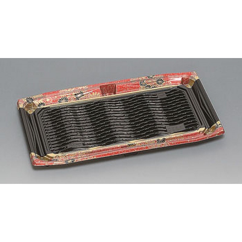 0528013 寿司容器 清盛 福助工業 種別30H 流華赤 赤色  1箱(200枚)