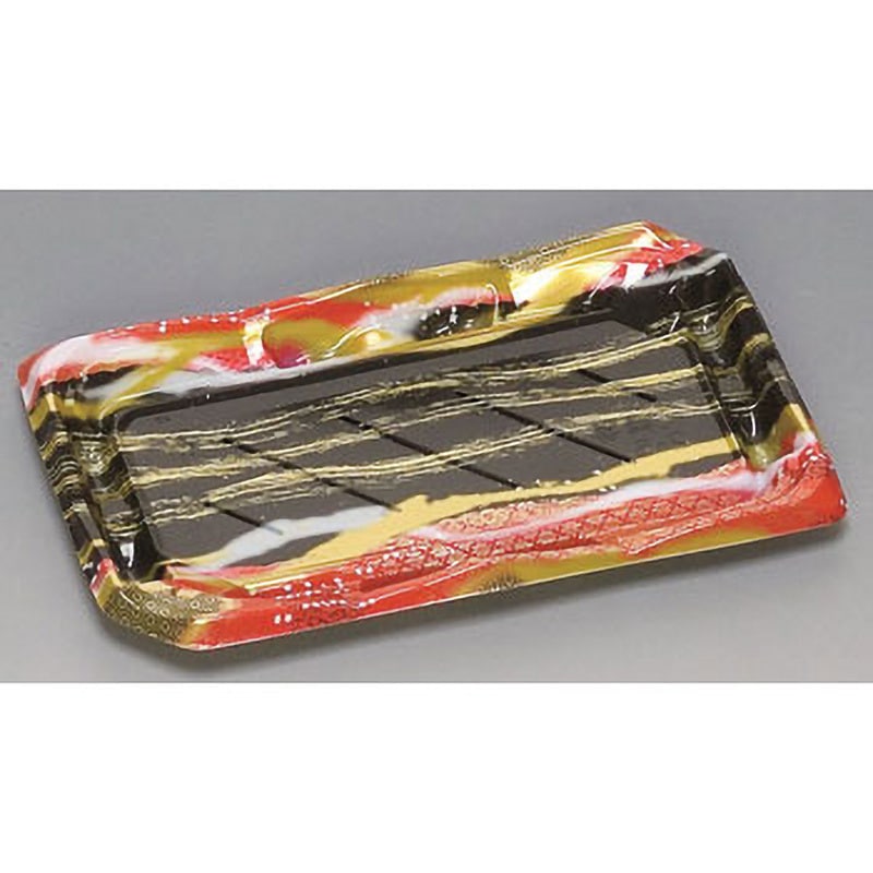 0740187 寿司容器 花舞喜(かぶき) 福助工業 耐油性 種別2-5H 花かすみ 赤色  1箱(800枚)