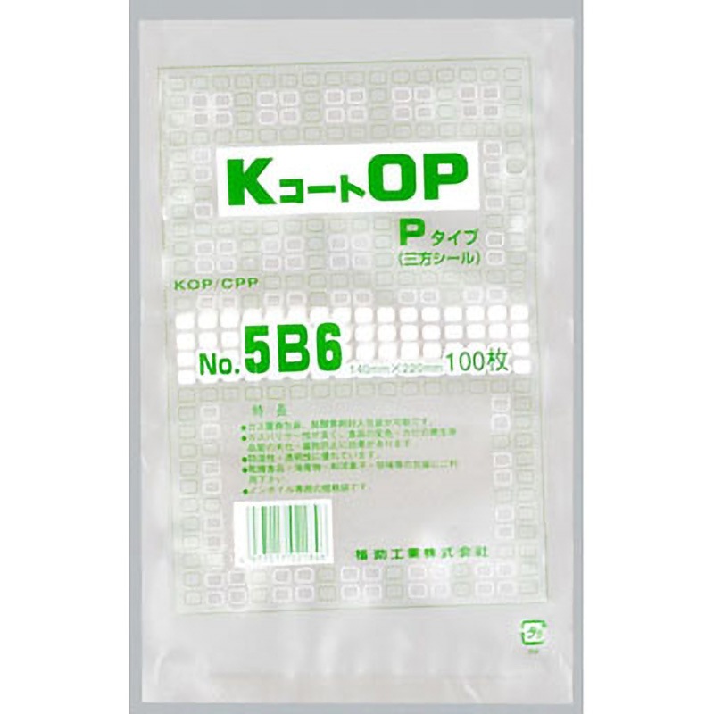 0716014 KコートOP Pタイプ規格袋 福助工業 三方シール袋 サイズNo.5B6