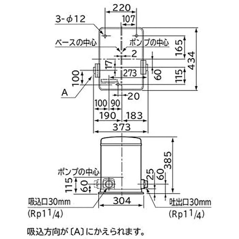 W-P400X5 浅井戸用 非自動ポンプ 1台 日立 【通販モノタロウ】