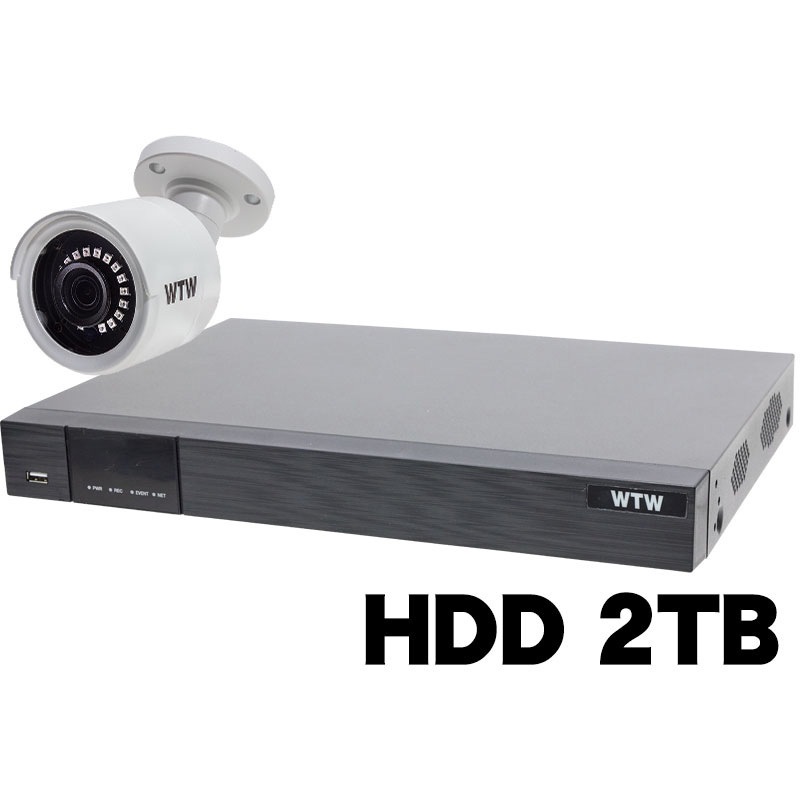 WTW-DEAP708E-2TB+WTW-EHR199Y 1台 400万画素 EX-SDI 防犯カメラ