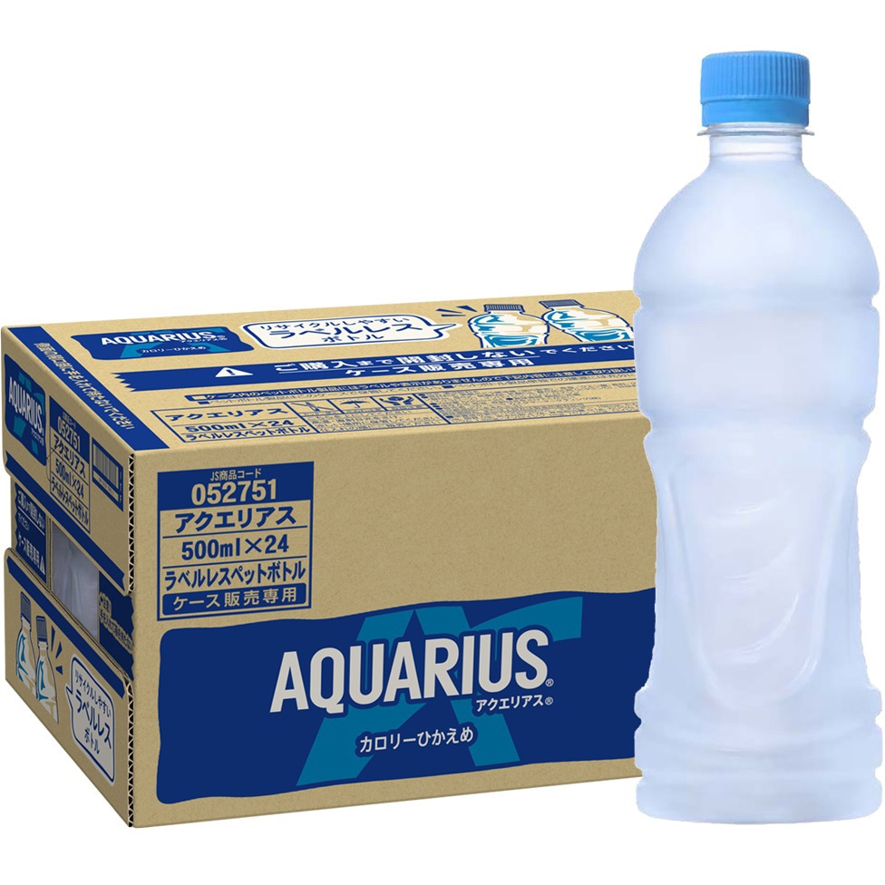 52751 アクエリアス PET ラベルレス 1箱(500mL×24本) コカ・コーラ