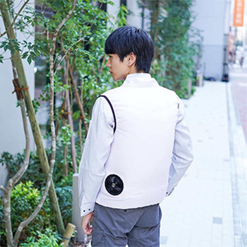 限定一点　空調ベスト　保冷剤ポケット付きで涼しい　モバイルバッテリー付き　XL 202000920 冷感保冷剤付、空調ベスト+USB空調モバイルセット 岡