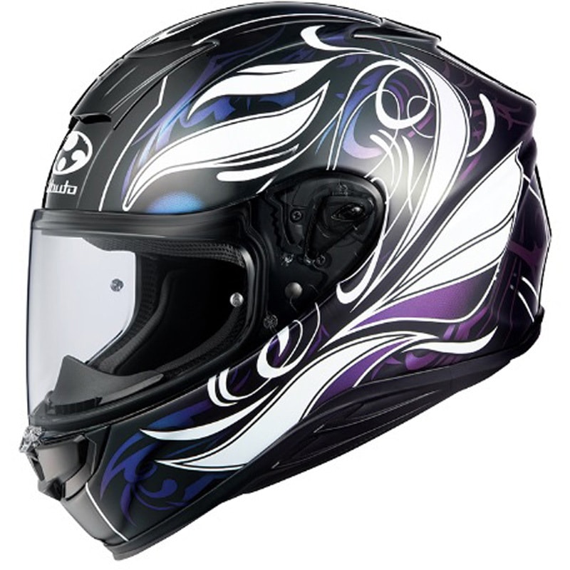 AEROBLADE6 ELFIDARK OGK KABUTO ブラックホワイトパープル色 XS