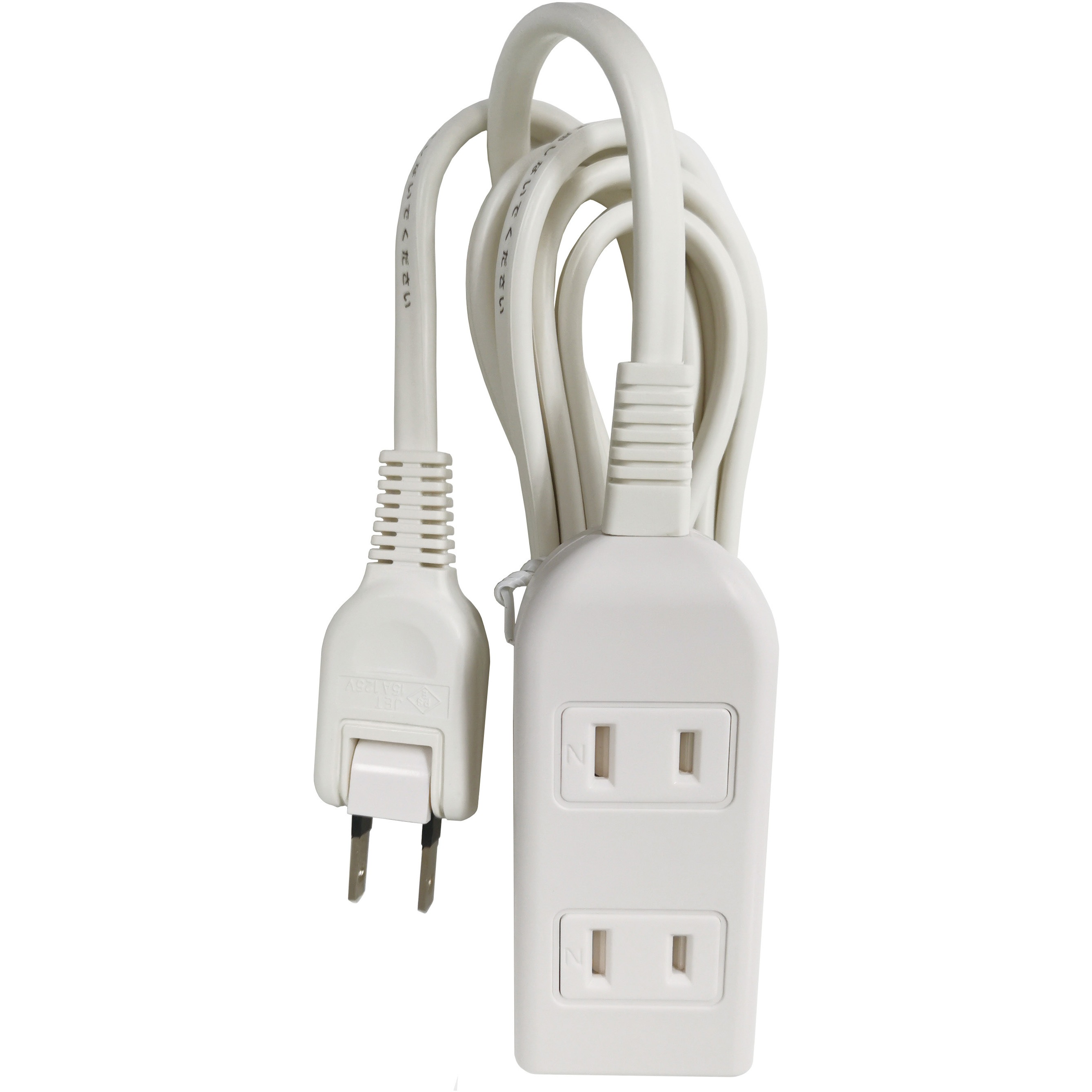 HD-T03A1MWH 電源タップ3個口ほこり防止シャッター付き HIDISC 2P 125V