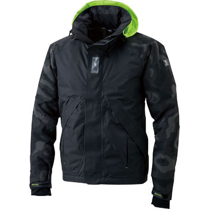 18236 メガヒートフラッシュ防水防寒ジャケット 18236 TS DESIGN/Top Shaleton Sports(藤和) マイクロリップ(PUコーティング) ブラック色 S着丈69cm