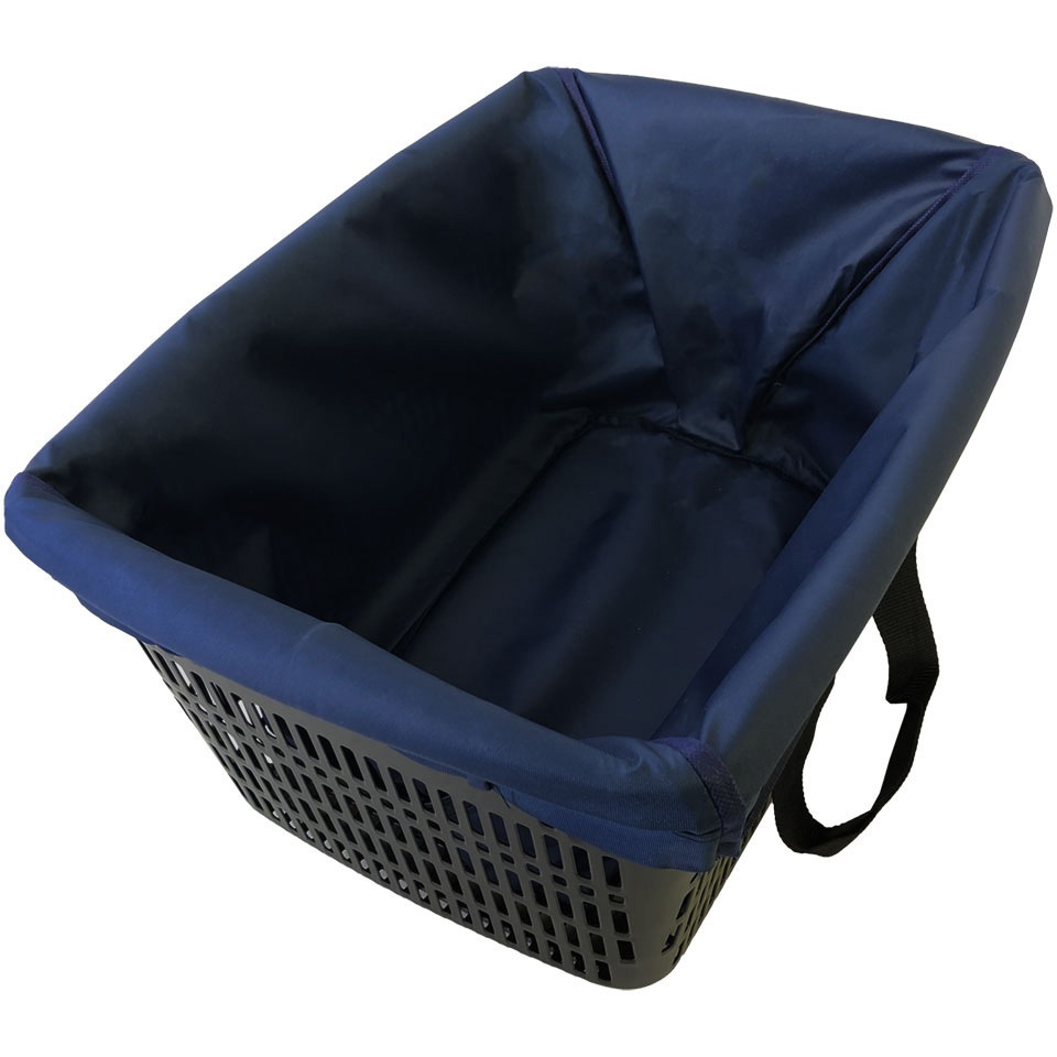 3479-01 ファスナー型レジカゴバッグ(R) YUBI ネイビー色 横35cm 1個