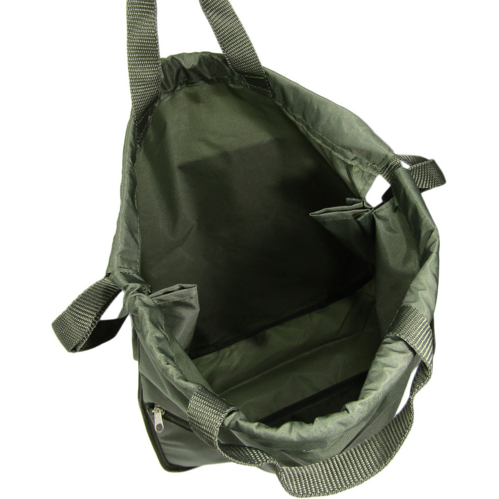 3L73 ナップサック WHOLLY ナイロン カーキ色 横36cm 1個 3L73