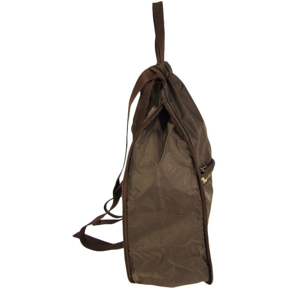 3L73 ナップサック WHOLLY ナイロン ブラウン色 横36cm 1個 3L73