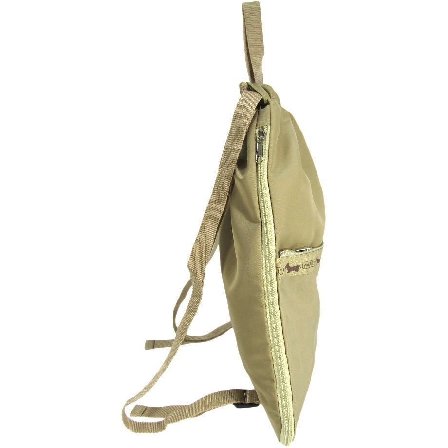 3L73 ナップサック WHOLLY ナイロン ベージュ色 横36cm 1個 3L73